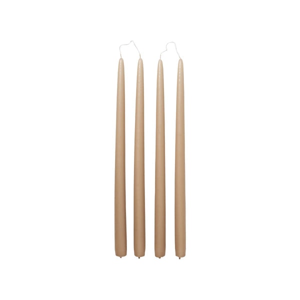 Tapered Candles | Walnut | Set of 4 by Broste Copenhagen