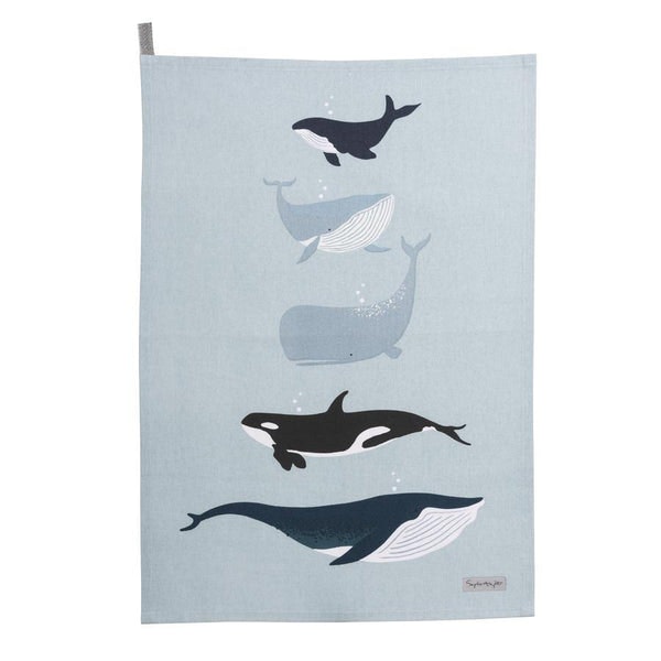 Statement Whale Tea Towel by Distinctly Living