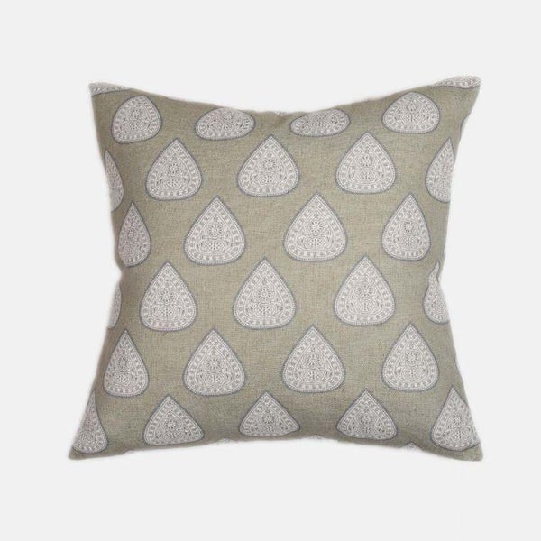 Contemporary Olive Leaves Cushion by Distinctly Living