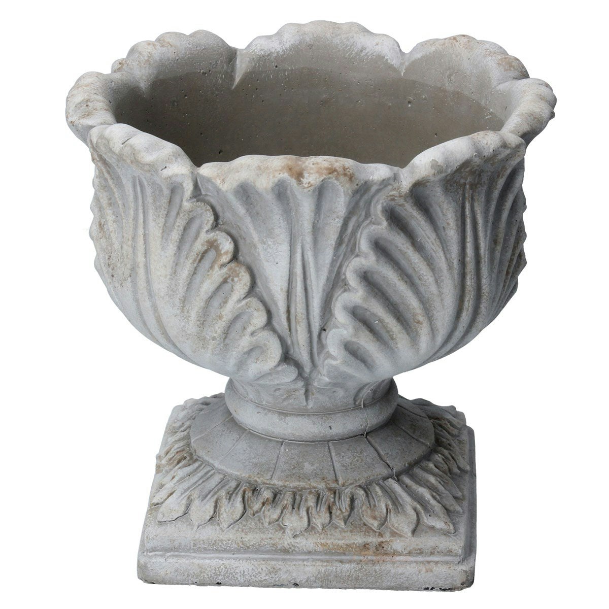 19cm Grey Stone Effect Jardiniere Pot Cover by Gisela Graham