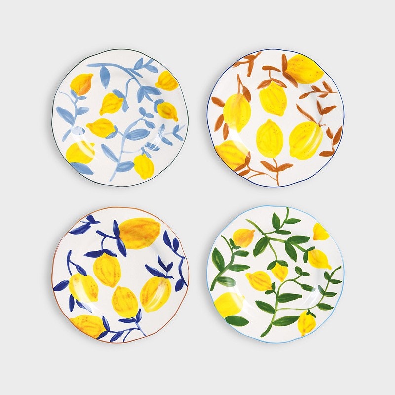 Set of 4 Lemon Plates by &klevering