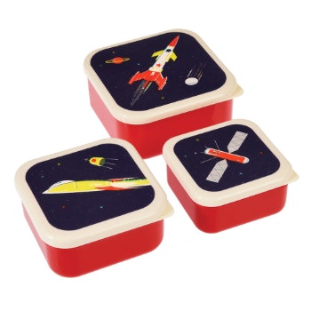 Space Age Snack Boxes Set of 3 by Rex London