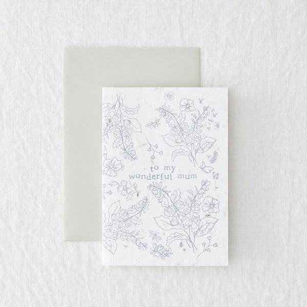 To My Wonderful Mum - Plantable Wildflower Seed Card by made by Shannon