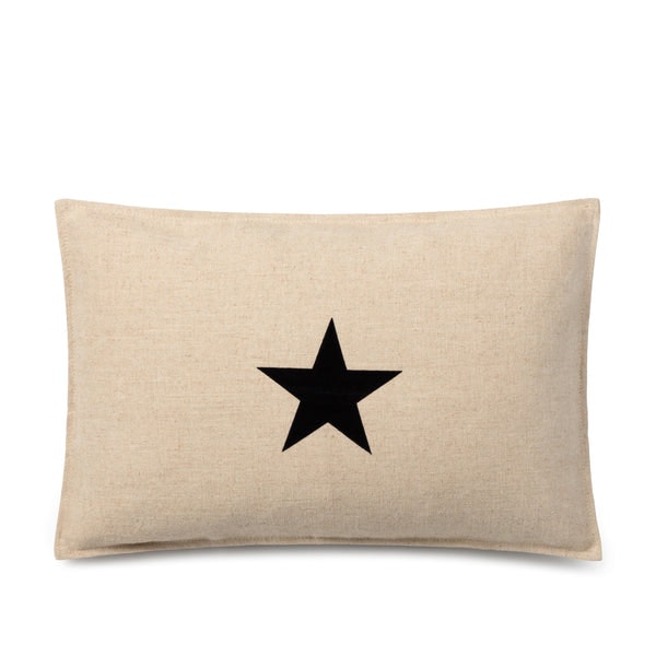 Rectangle Star Cushion In Natural by Chalk Jewellery