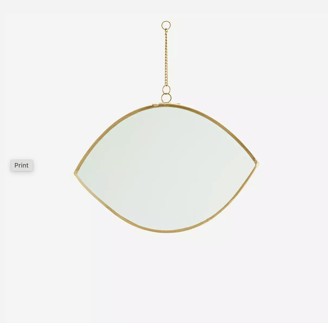 Brass Hanging Mirror by Madam Stoltz