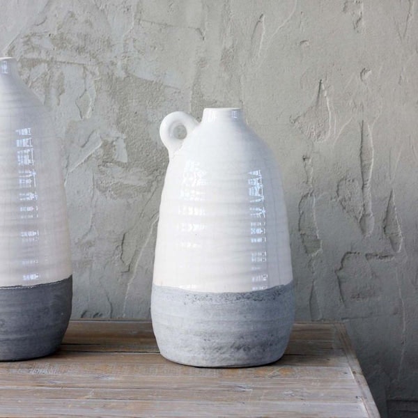 Medium Crackle Glaze Stem Vase by Distinctly Living