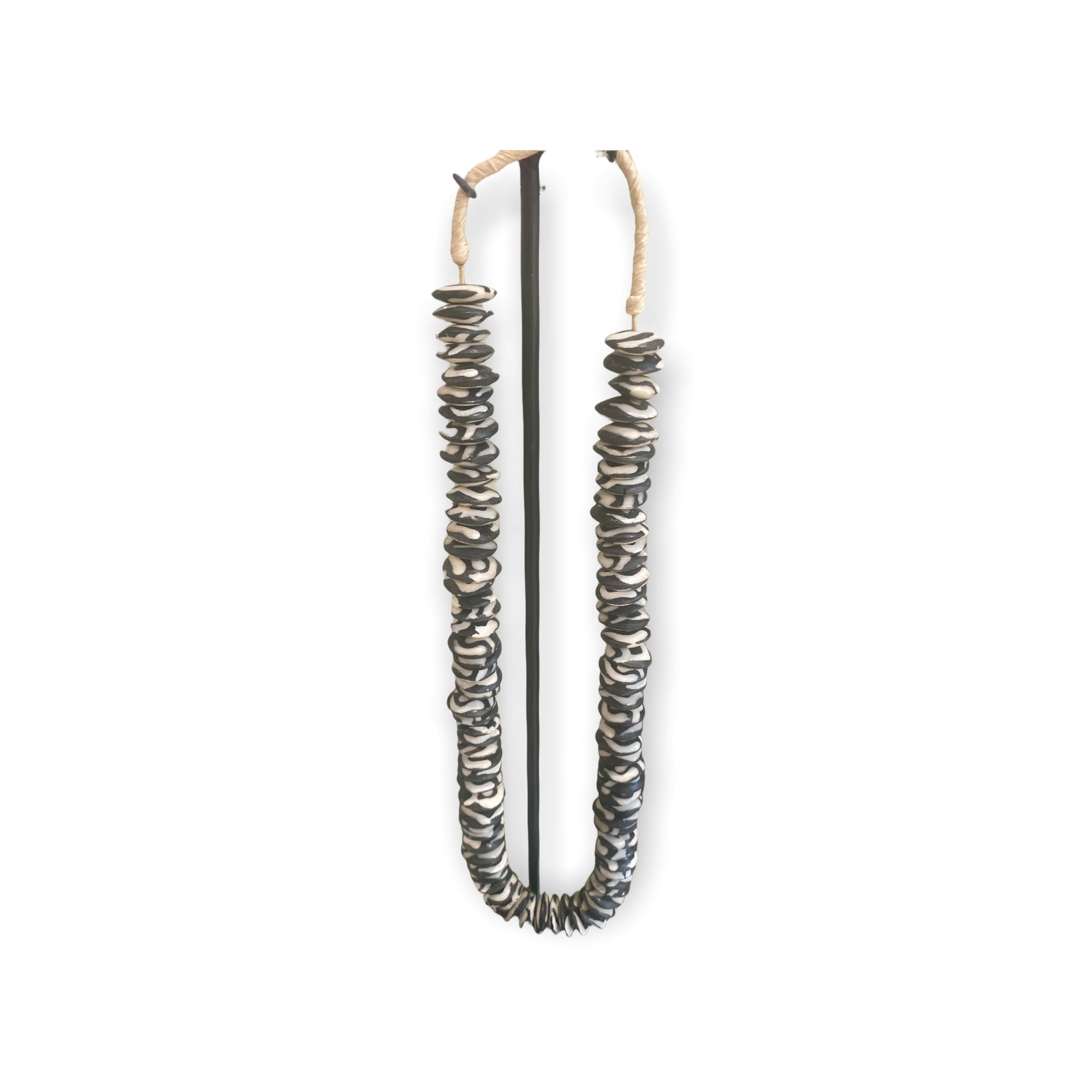Kenya Beads - Black & White Discs Cwken02 by botanicalboysuk