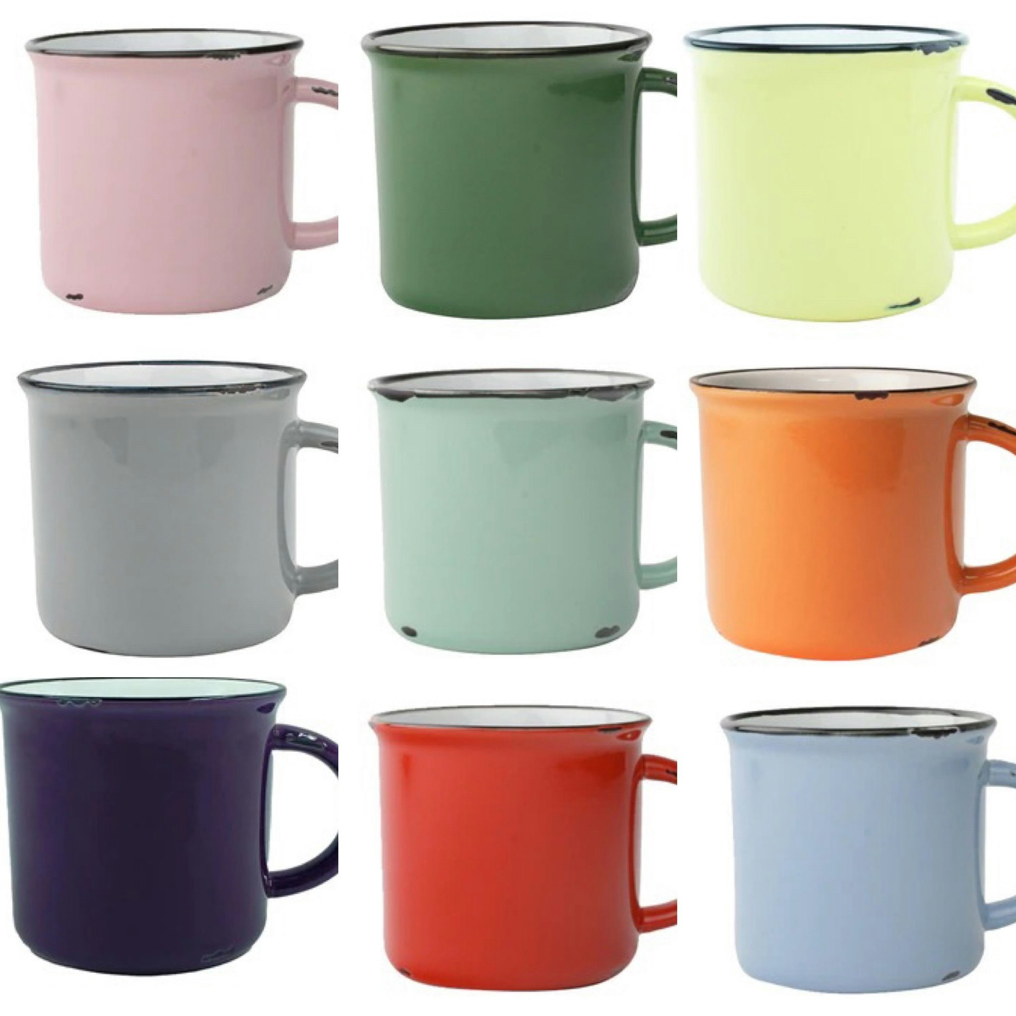 Tinware mugs by Canvas Home