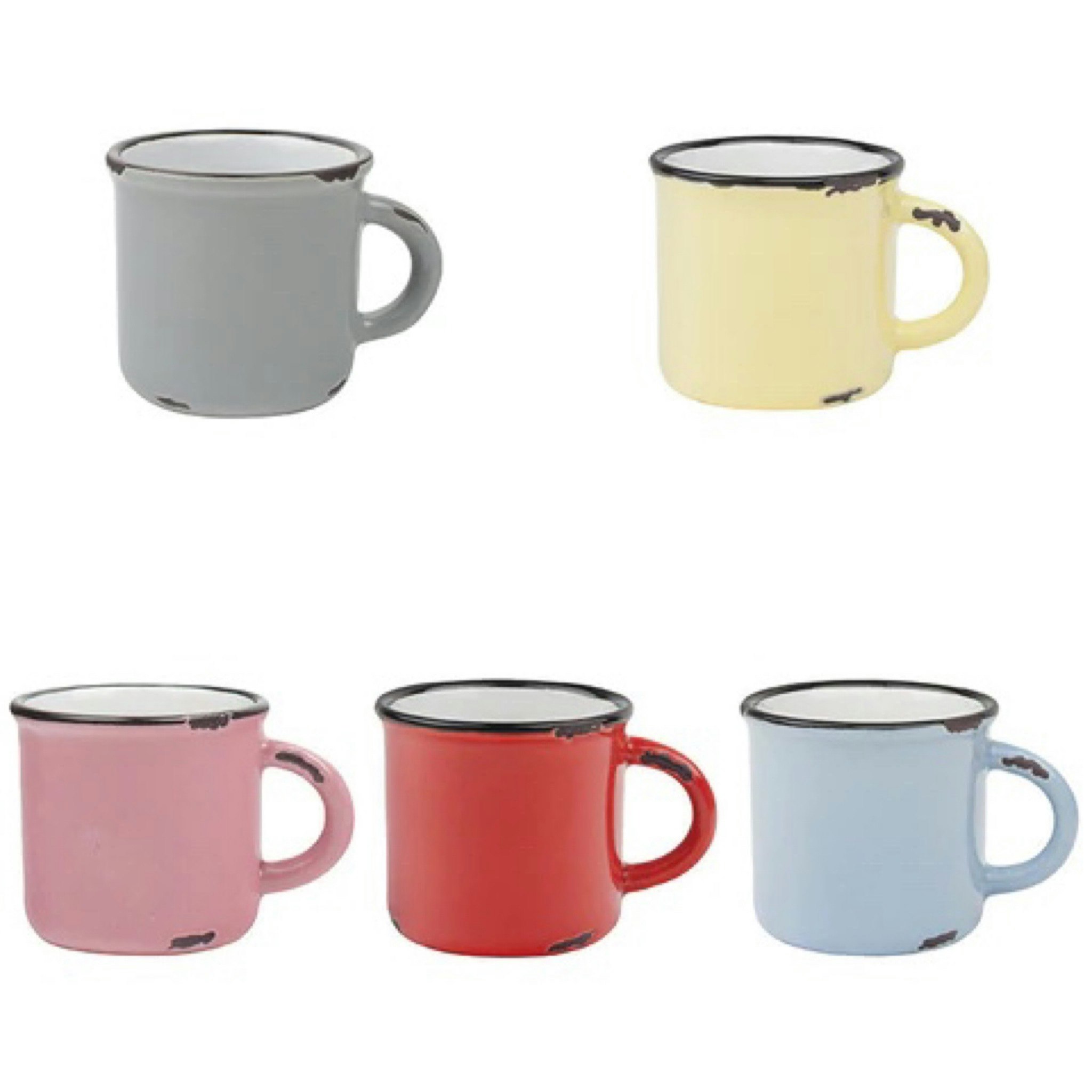 Tinware espresso mugs by Canvas Home