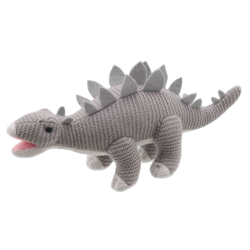 Knitted Stegosaurus in Grey by Wilberry