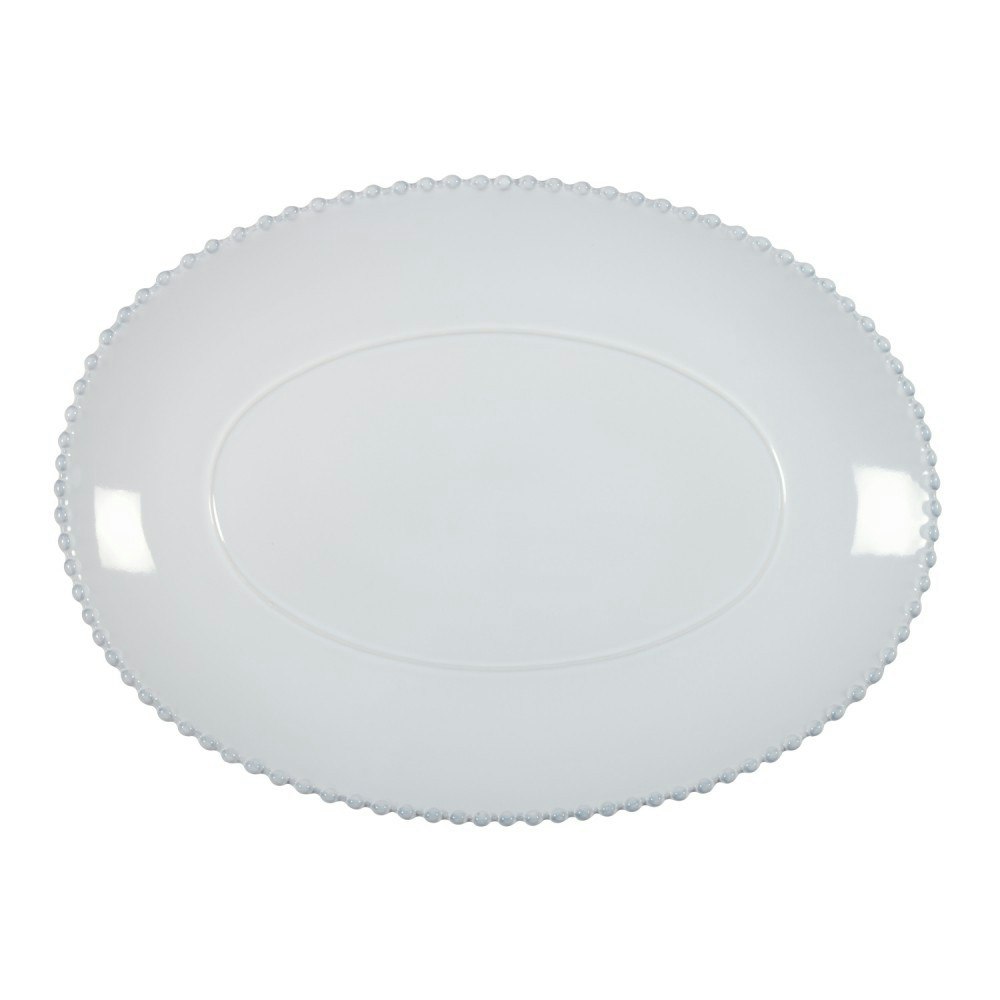Large Pearl White Oval Platter by COSTA NOVA