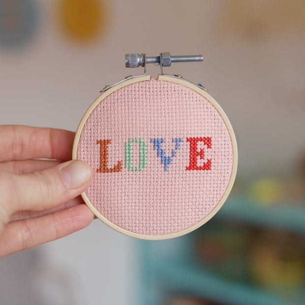 Love Cross Stitch Kit by Cotton Clara