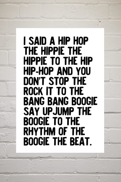 Rappers Delight A3 Print by Sugarhill Gang