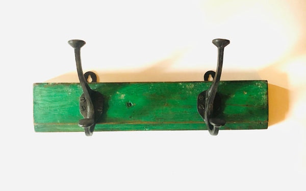 Green 2-hook Pegs by dickiebirdhomestore