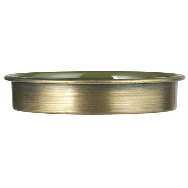 Candle Tray Olive Green And Gold by TUSKcollection