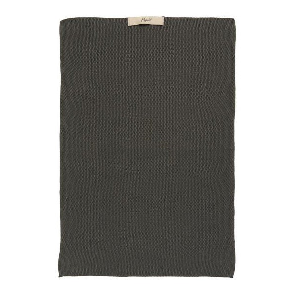 Cotton Knitted Thunder Grey Cream Hand Towel/tea Towel by TUSKcollection