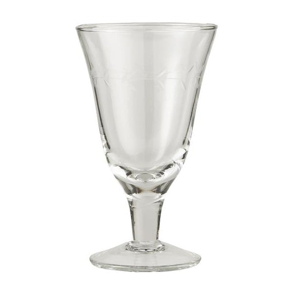 Wine Glass With Leaf Cut Design by TUSKcollection