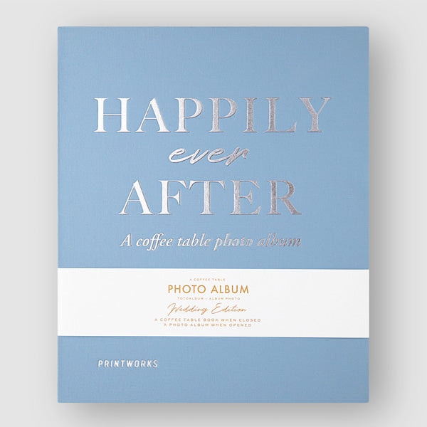 Wedding Photo Album Happily Ever After Blue by TUSKcollection
