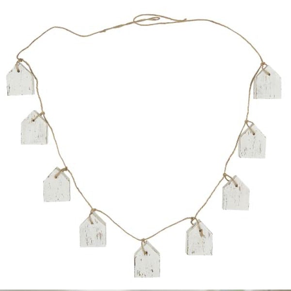 String of Wooden Houses White by TUSKcollection