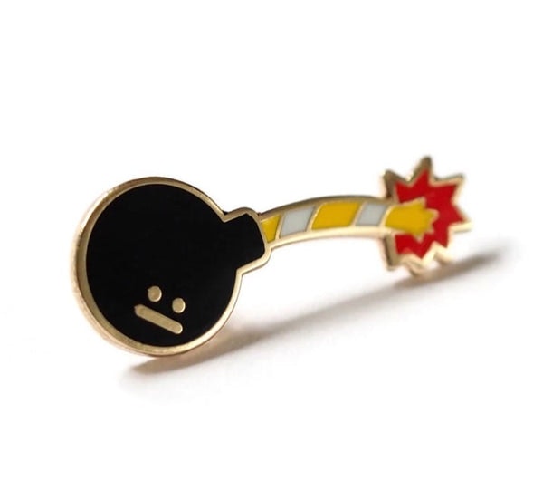 Bomb Enamel Pin by Rockcakes