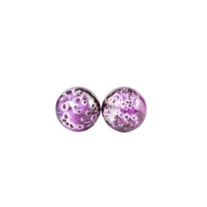Foxglove Resin Sphere Silver Stud Earrings by Botanic Isles