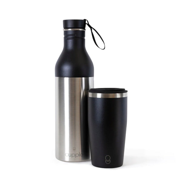 Reuseable Bottle / Cup In Black Pepper by CUPPLE