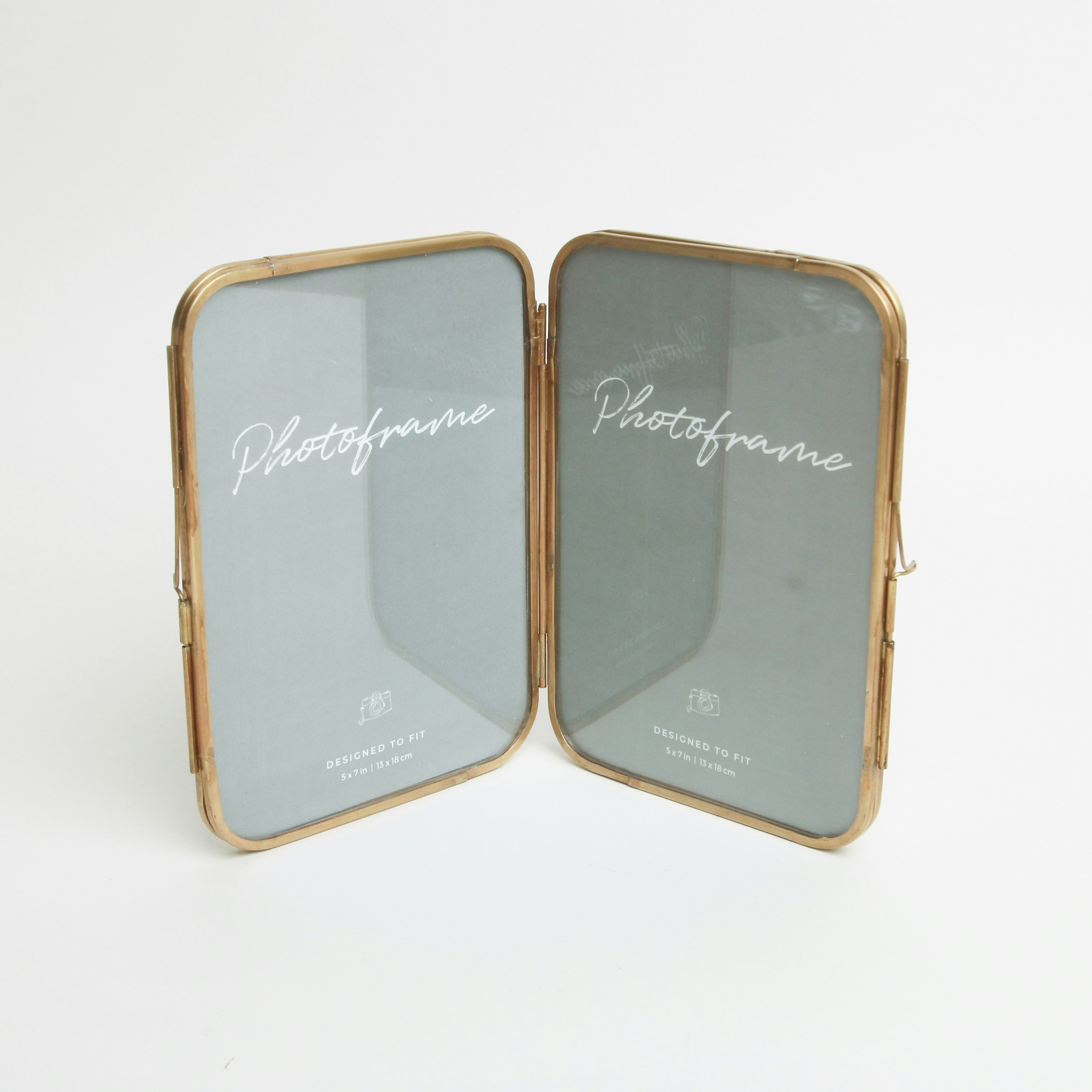 Zuri Opening Picture Frame Small Brass by