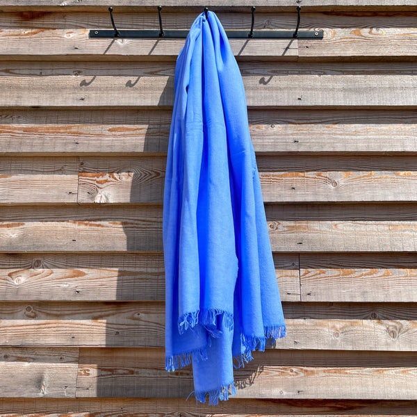 Cotton Peshtemal In Sky Blue Towels by Anza