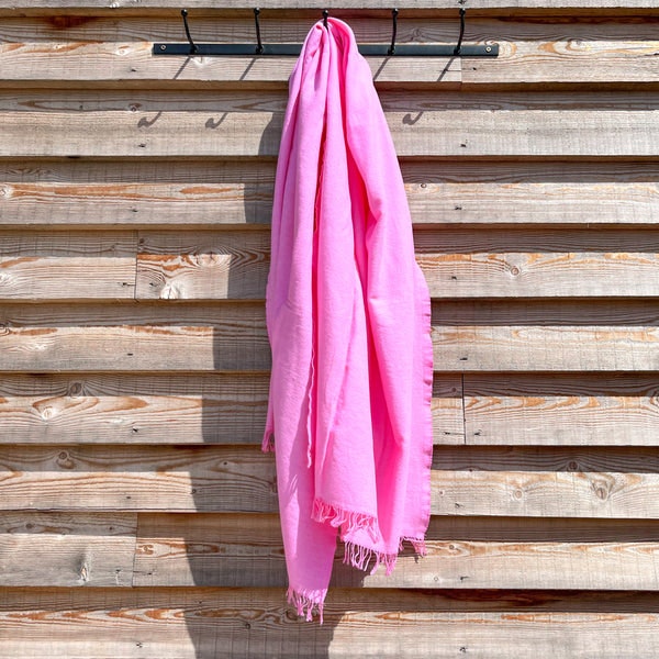 Cotton Peshtemal In Pink Towels by Anza