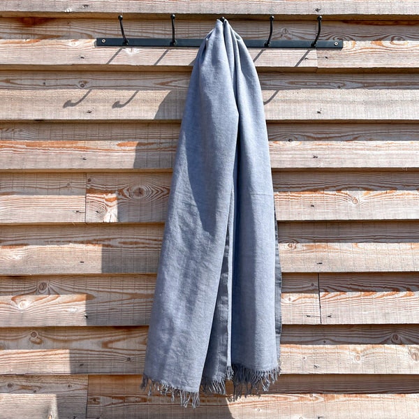 Cotton Peshtemal In Grey by Anza