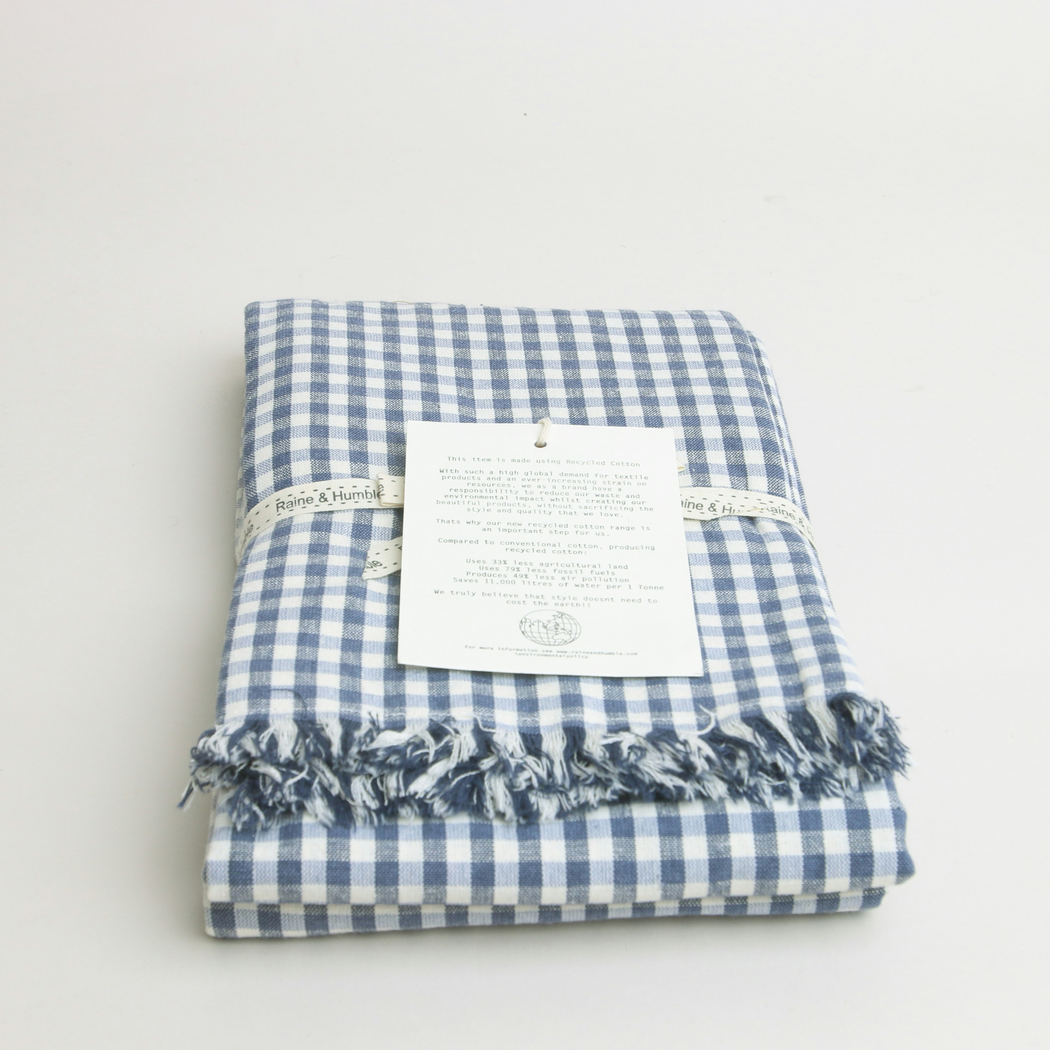 Raine & Humble Blueberry Gingham Table Cloth by