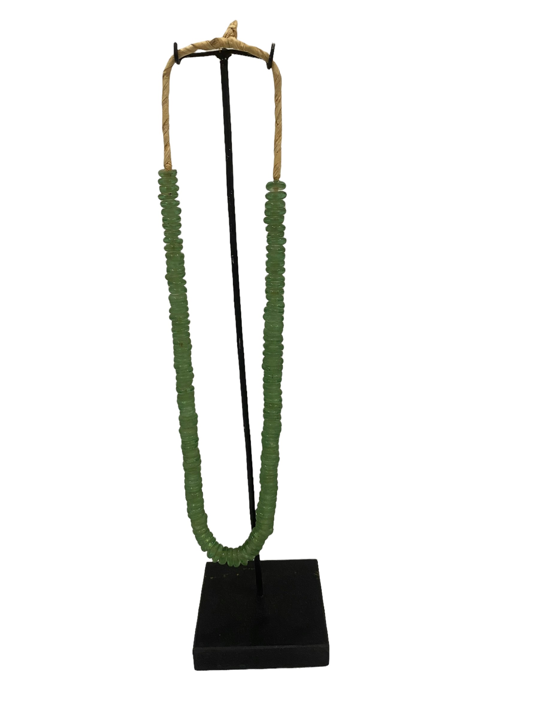 Handmade Beaded Glass Necklace- Green (84.3) by Botanical Boys