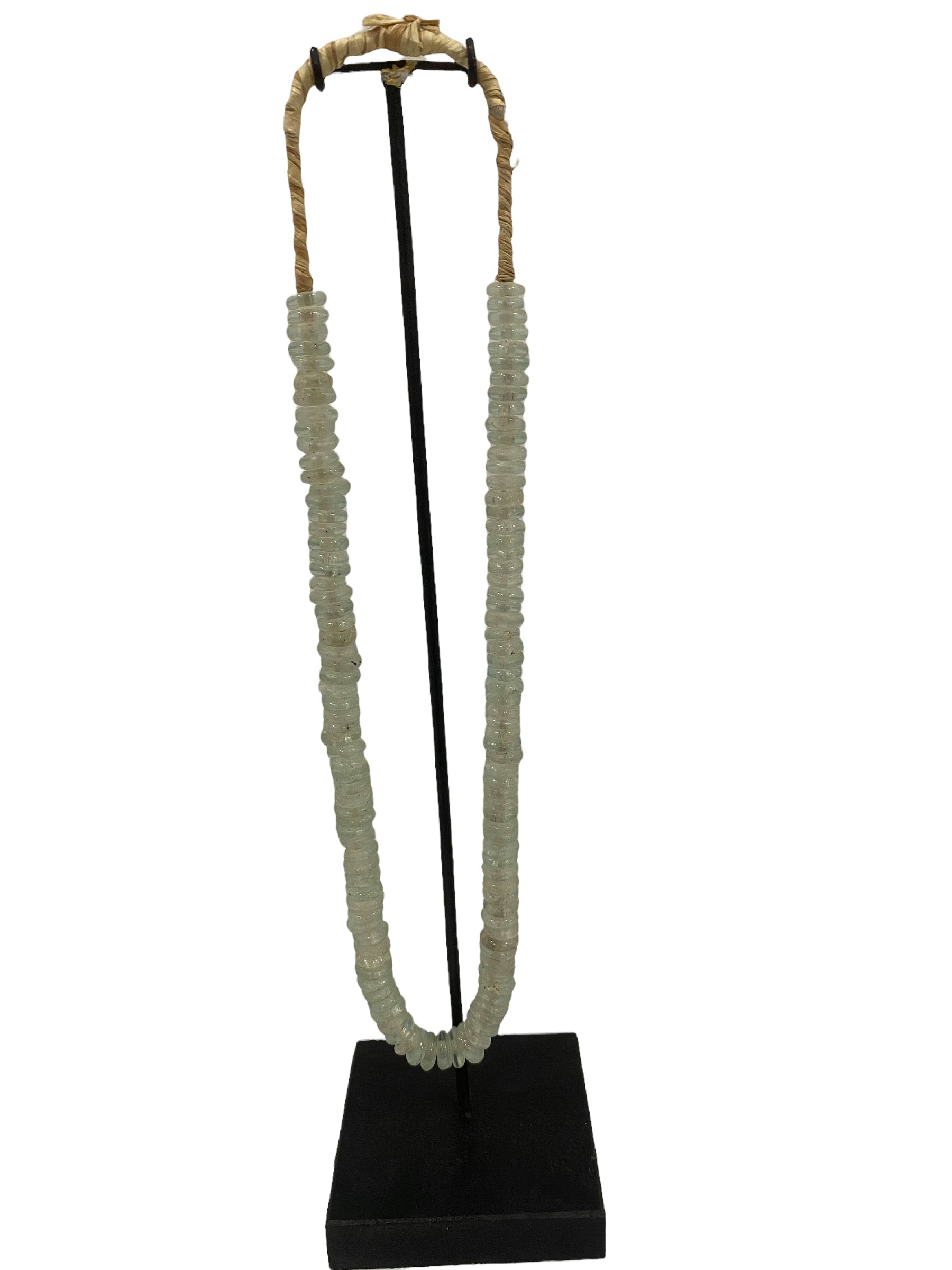 Handmade Beaded Glass Necklace - Clear (84.1) by Botanical Boys