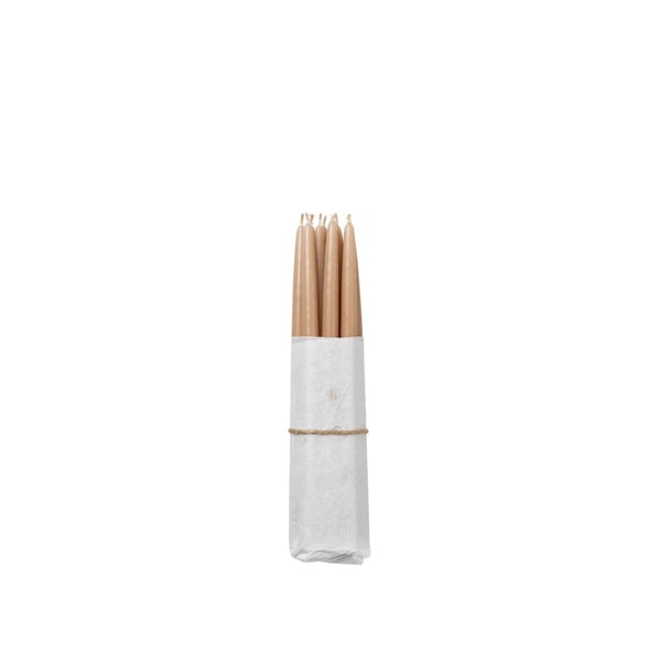 Dipped Tapers | Walnut | Set of 10 by Broste Copenhagen