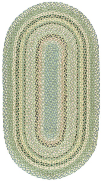 Mint Oval Jute Rug by The Braided Rug Company