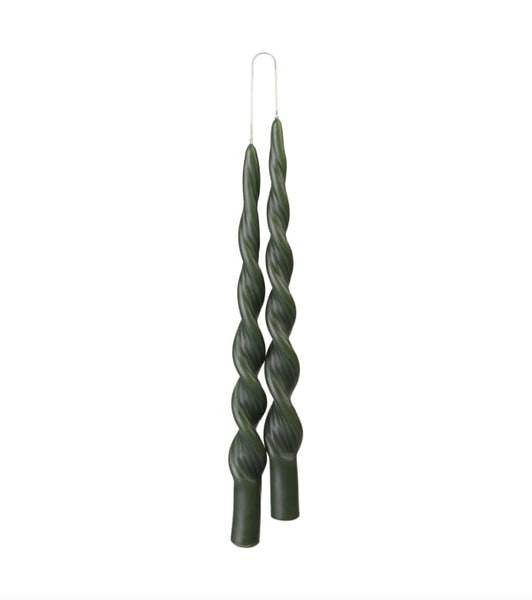 Forest Green Twist Candle by Cozy Living