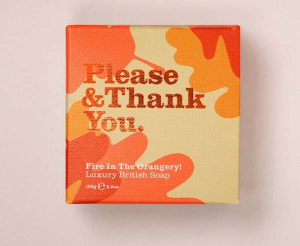 Fire In The Orangery Scented Soap Bar by Please & Thank You