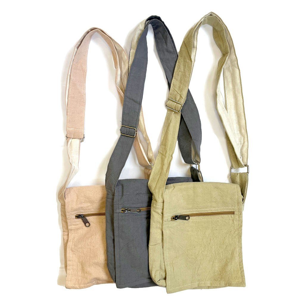 Natural Dye Cotton Crossbody Bag by Koseli