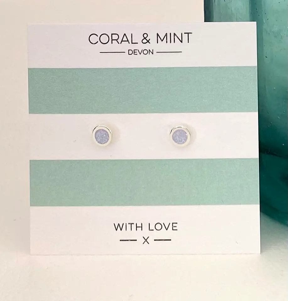 Pearlescent enamel studs by Coral & Mint