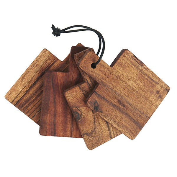Cutting Boards Mini Set Of 4 Acacia Wood by TUSKcollection