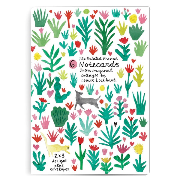 White Collage Notecard Pack by The Printed Peanut