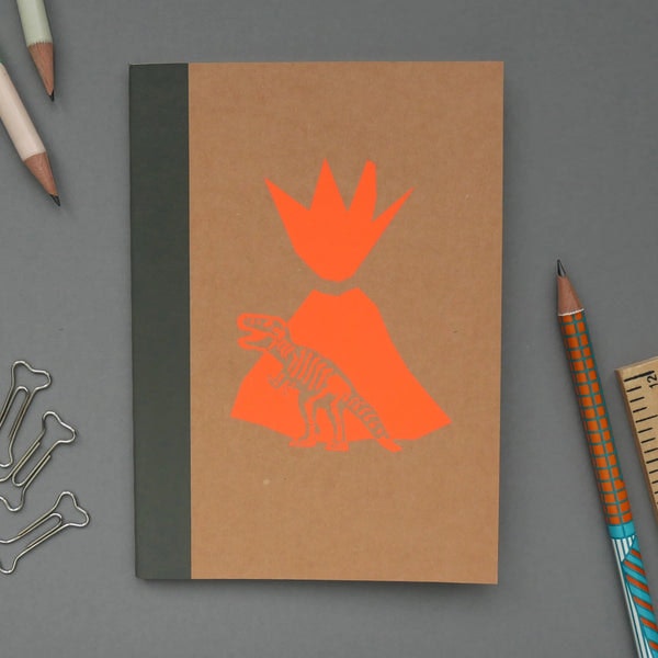 Dinosaur Hand Screen Printed Notebook by Bella + Phoenix