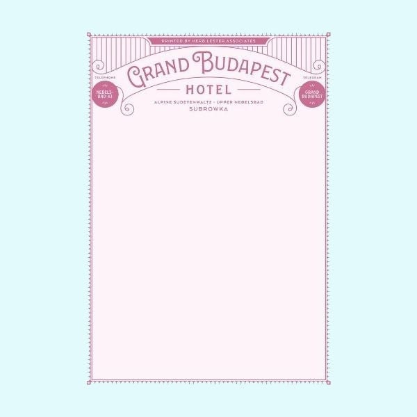 Grand Budapest Hotel Notepad by Herb Lester Associates