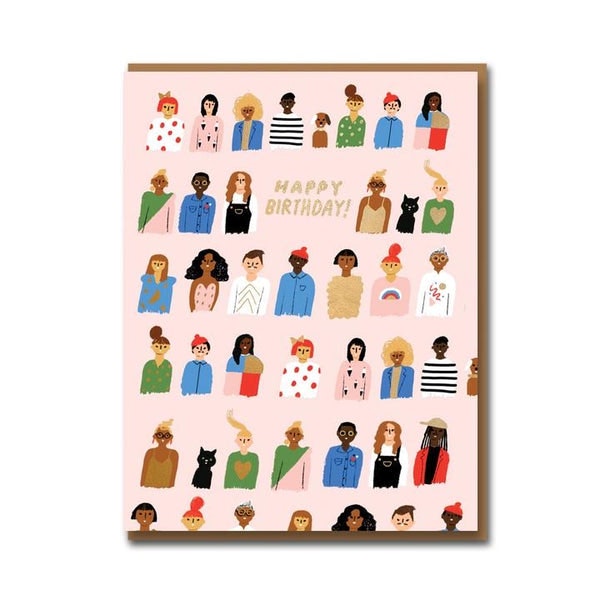 Friends And Family Birthday Card by Carolyn Suzuki