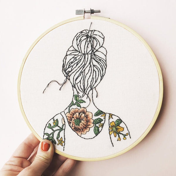 Tattooed Shoulders Embroidery Set by Stitch Happy