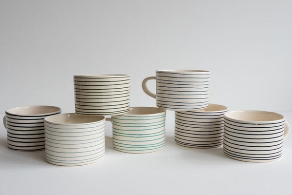 Mug - Aqua Thin Stripe by Musango