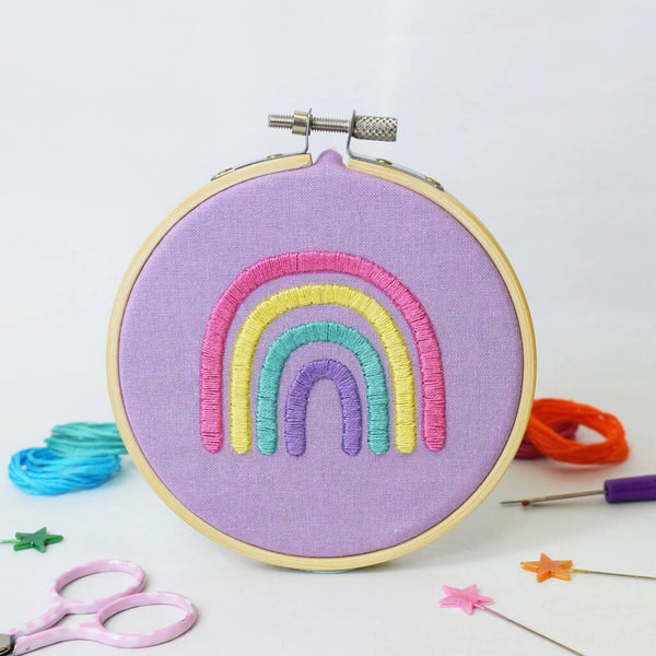 Rainbow Mini Embroidery Kit by The Make Arcade