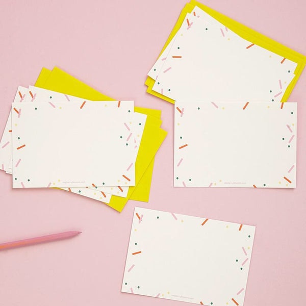 Confetti Notecards by Raspberry Blossom