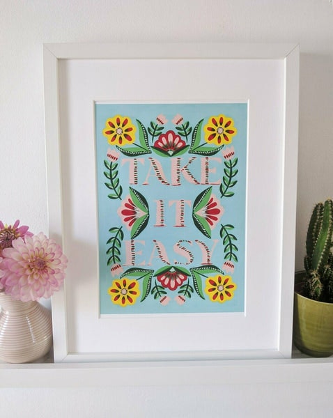 Take It Easy Print by Poppet & Doodle