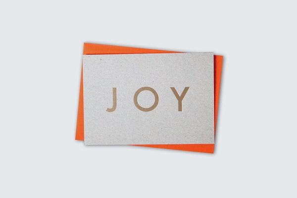 Foil Blocked Joy Card by Ola